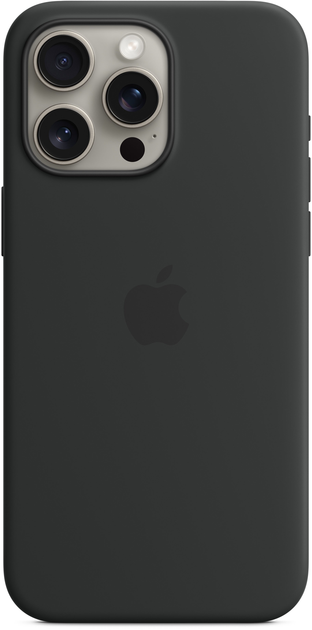 Silicone Case with MagSafe для iPhone 15 Pro Black