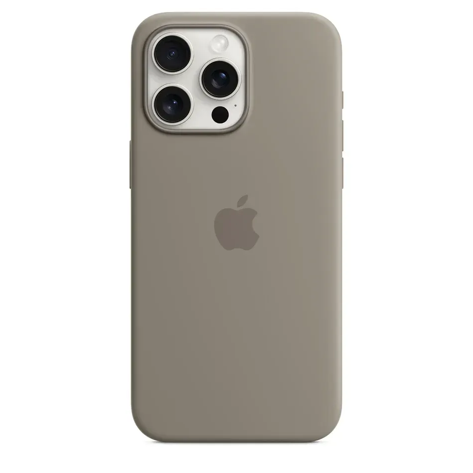 Silicone Case with MagSafe для iPhone 15 Pro Clay