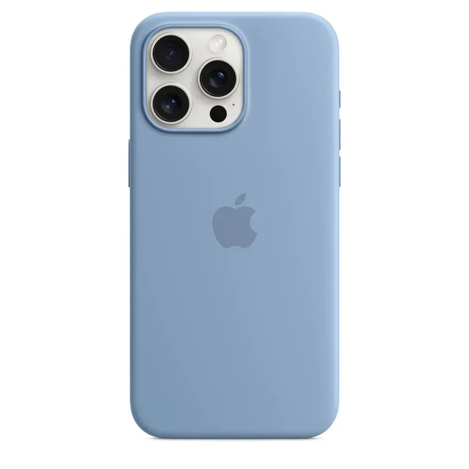 Silicone Case with MagSafe для Apple iPhone 15 Pro Max Light Blue