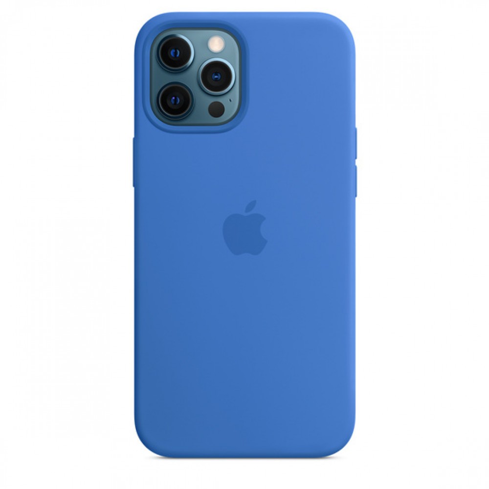 Silicone Case with MagSafe для Apple iPhone 12 pro max Capri Blue