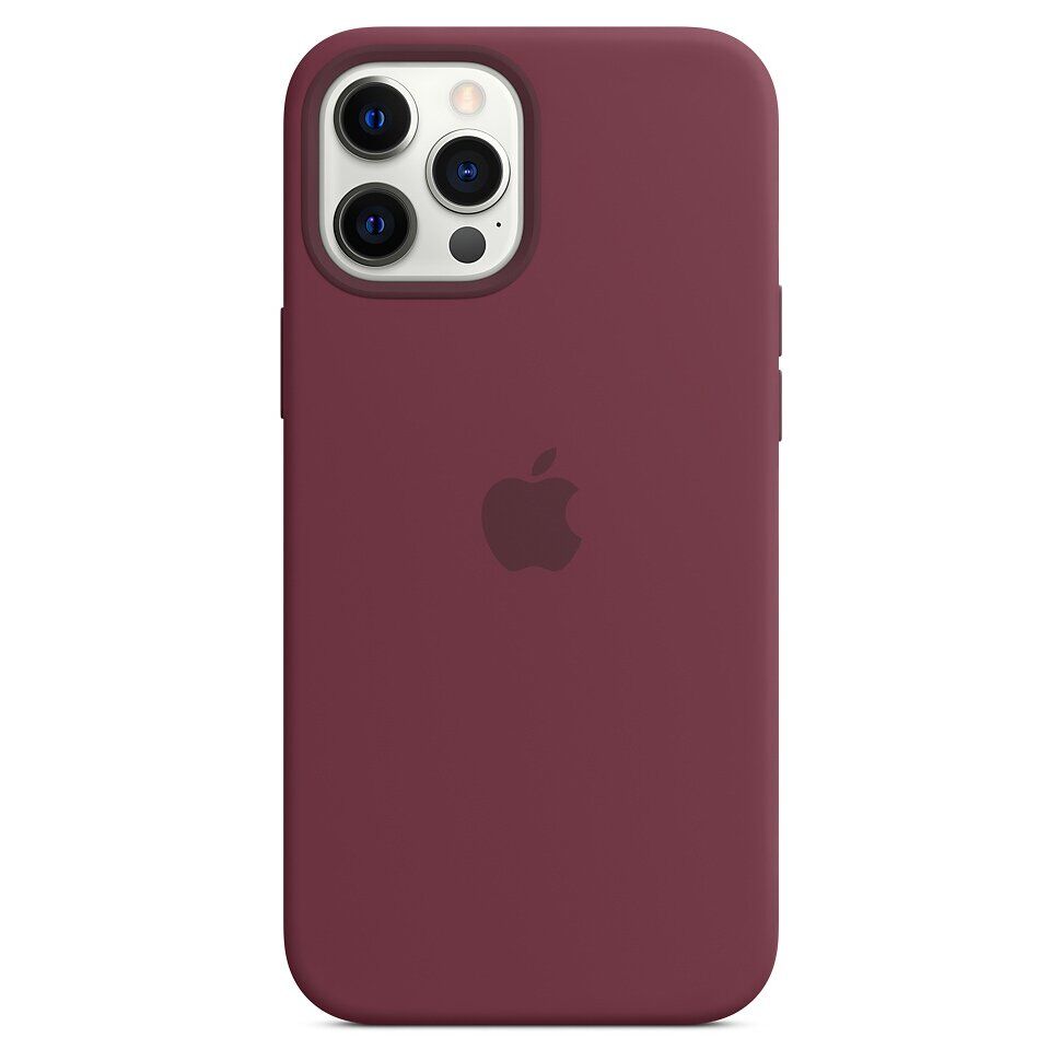 Silicone Case with MagSafe для Apple iPhone 12 pro max Plum
