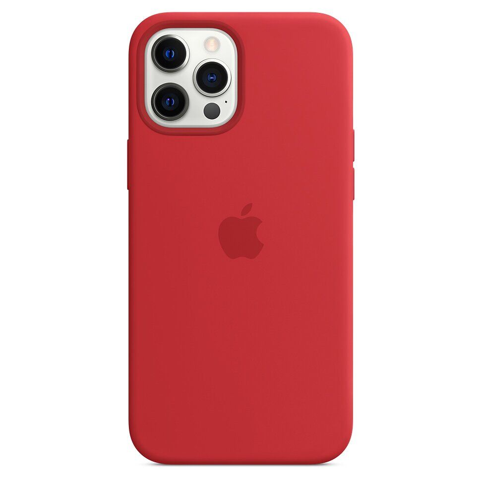 Silicone Case with MagSafe для Apple iPhone 12 pro max Red
