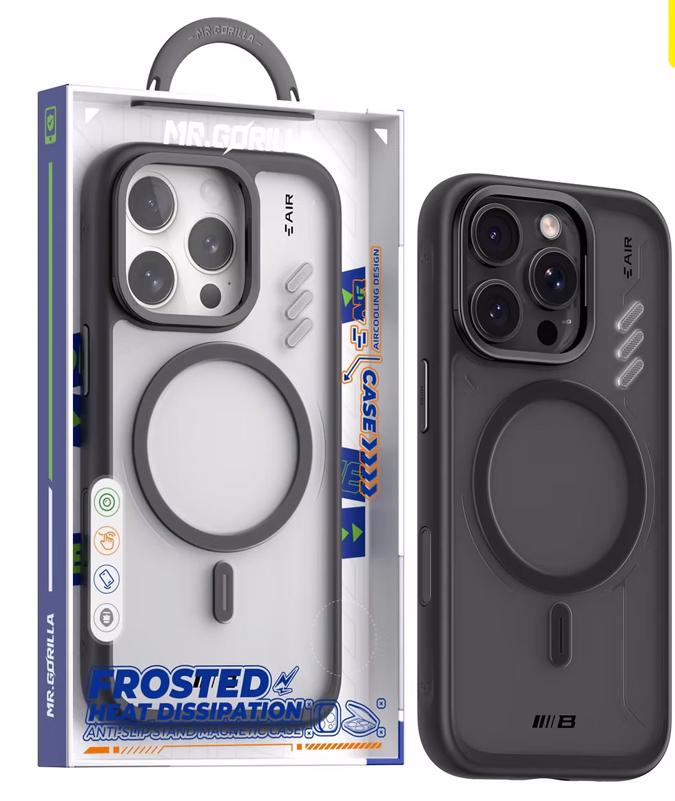 Чохол Blueo Frosted Heat Dissipation із підставкою для iPhone 16 Pro Max Black