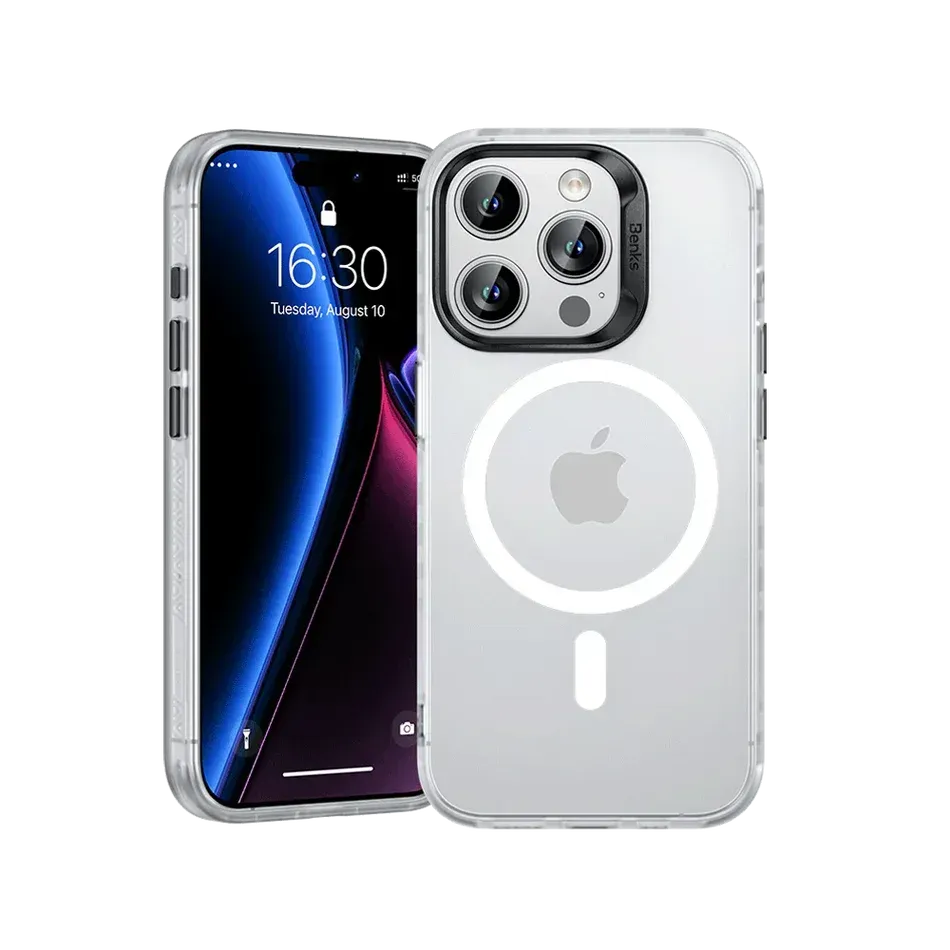 Чохол для iPhone 15 Pro Max Benks Lucid Armor Case with MagSafe (White)