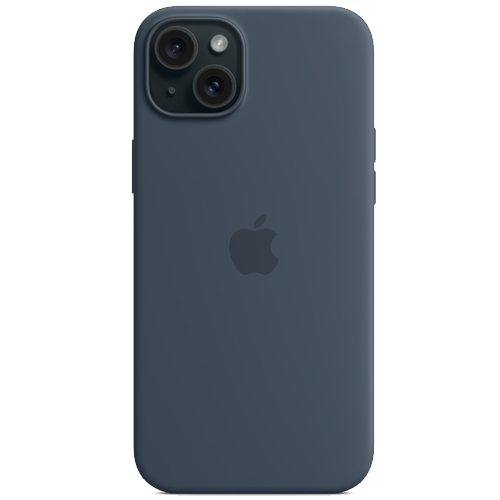 Silicone Case with MagSafe для iPhone 15 Plus Storm Blue