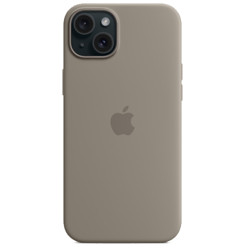 Silicone Case with MagSafe для iPhone 15 Plus Clay
