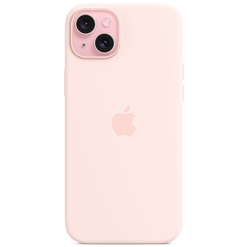 Silicone Case with MagSafe для iPhone 15 Plus Light Pink