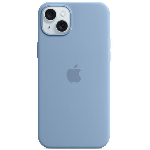 Silicone Case with MagSafe для iPhone 15 Winter Blue