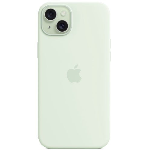 Silicone Case with MagSafe для iPhone 15 Plus Soft Mint