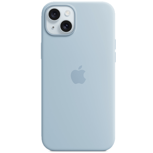 Silicone Case with MagSafe для iPhone 15 Plus Light Blue 